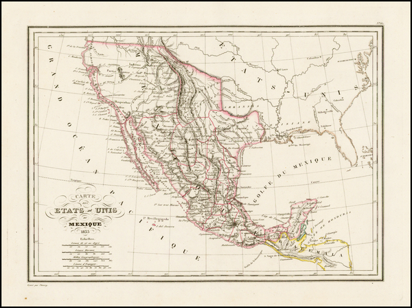 35-Texas, Plains, Southwest, Rocky Mountains, Mexico and California Map By Thierry