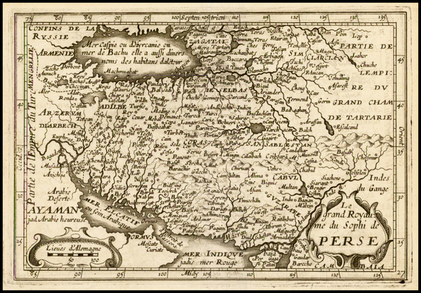 50-Central Asia & Caucasus and Middle East Map By Jean Boisseau