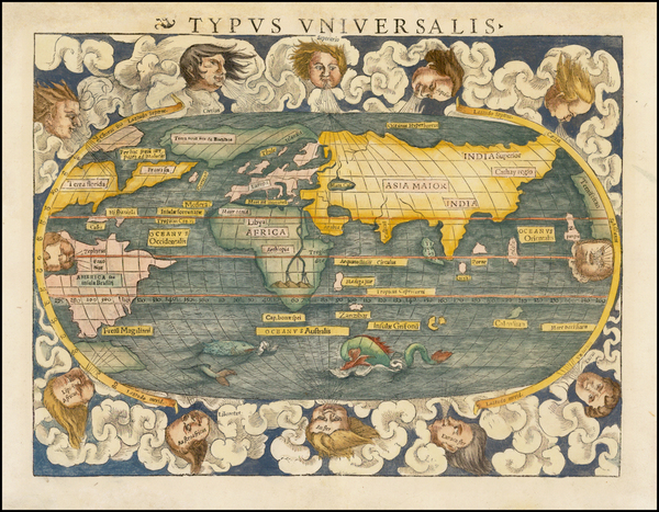 17-World and World Map By Sebastian Munster