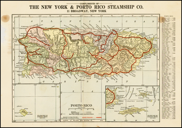 68-Caribbean Map By Hammond & Co.