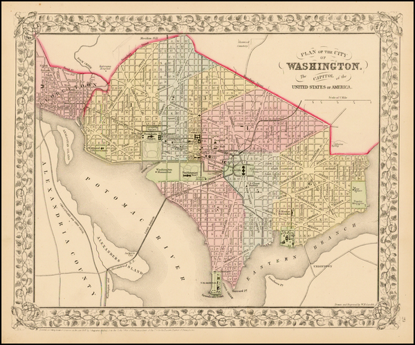 63-Mid-Atlantic Map By Samuel Augustus Mitchell Jr.