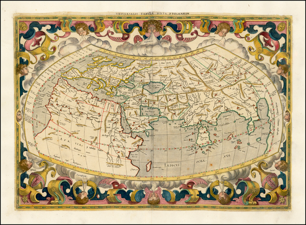 96-World and World Map By  Gerard Mercator