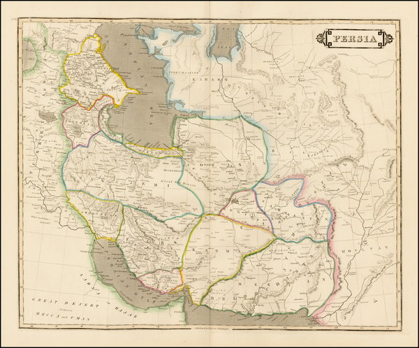 68-Central Asia & Caucasus and Middle East Map By Daniel Lizars