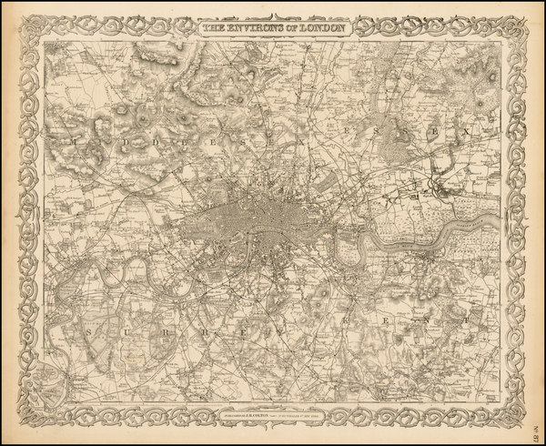 32-British Isles Map By Joseph Hutchins Colton