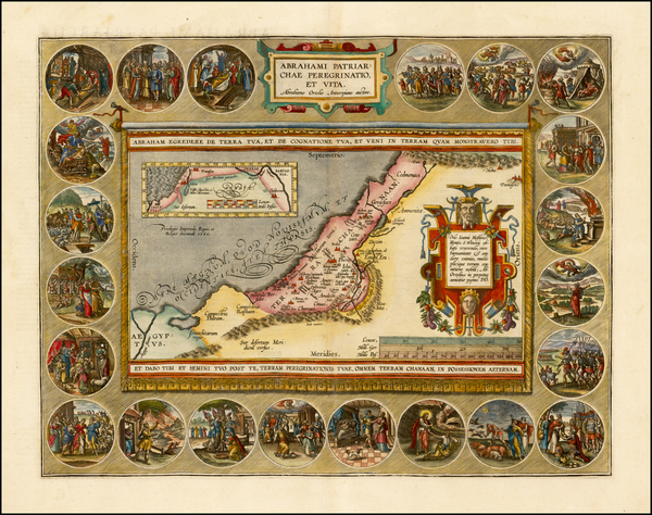 6-Holy Land Map By Abraham Ortelius