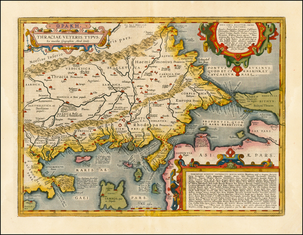 58-Turkey, Turkey & Asia Minor and Greece Map By Abraham Ortelius