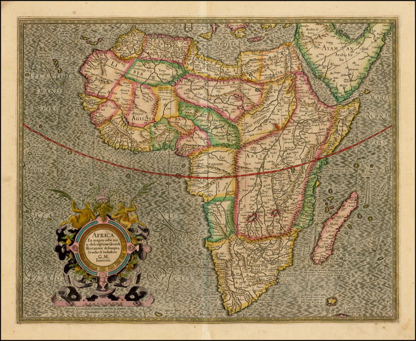 51-Africa and Africa Map By Gerard Mercator