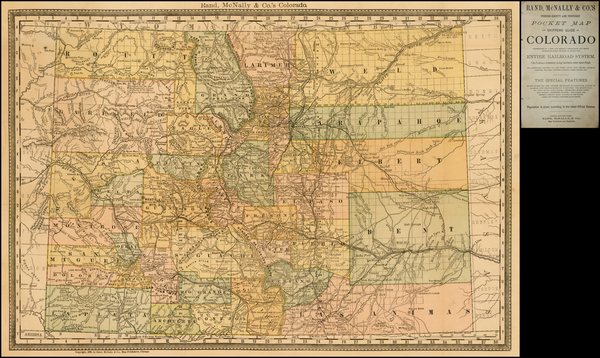 32-Southwest, Rocky Mountains and Colorado Map By Rand McNally & Company