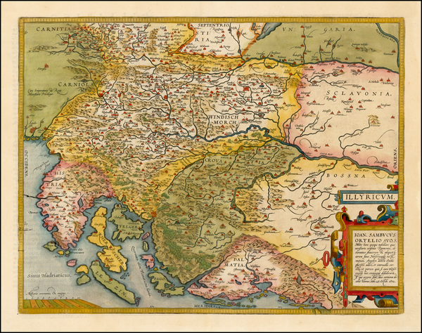 2-Balkans Map By Abraham Ortelius