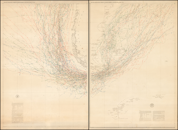 72-South America and Argentina Map By Matthew Fontaine Maury