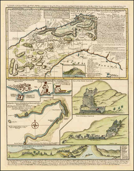 25-Central America Map By Emanuel Bowen