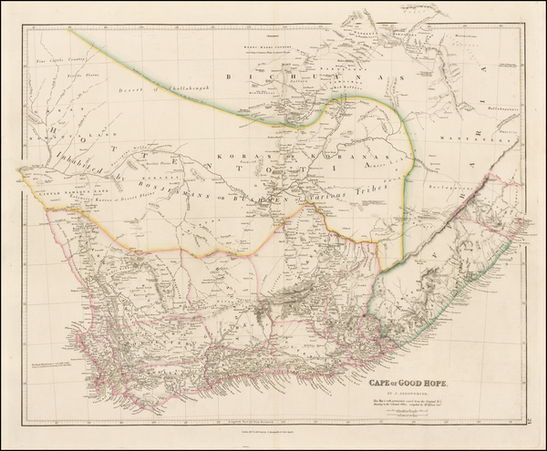 35-South Africa Map By John Arrowsmith