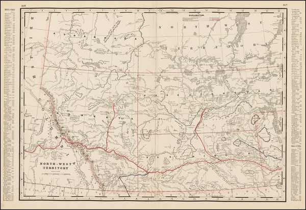 80-Canada Map By George F. Cram