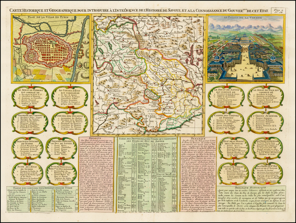 4-Switzerland, France and Italy Map By Henri Chatelain