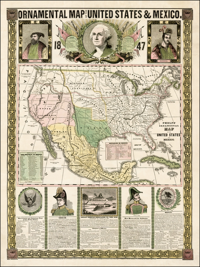 9-United States, North America and Mexico Map By Humphrey Phelps