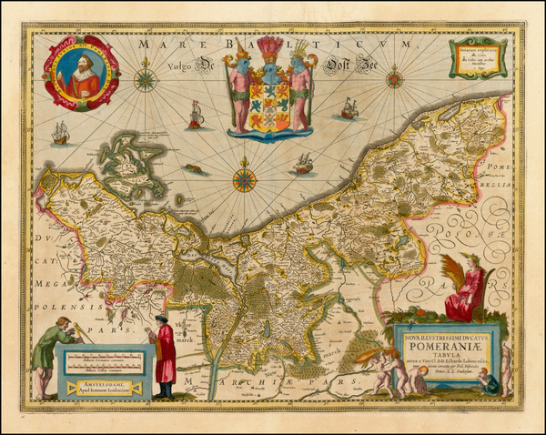 57-Baltic Countries and Germany Map By Henricus Hondius / Jan Jansson