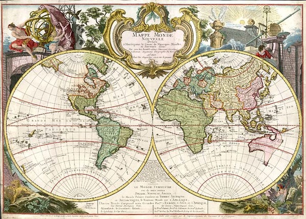 21-World and World Map By Georges Louis Le Rouge