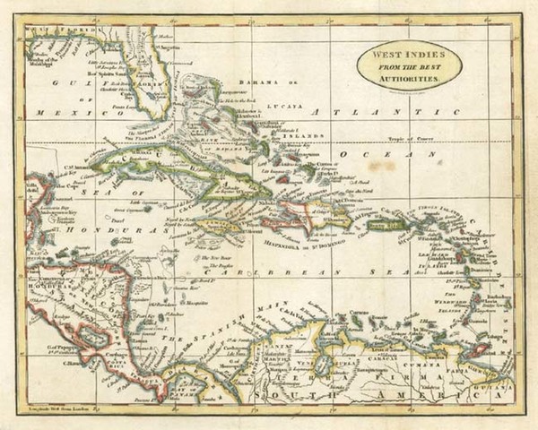 58-Caribbean Map By B. Baker