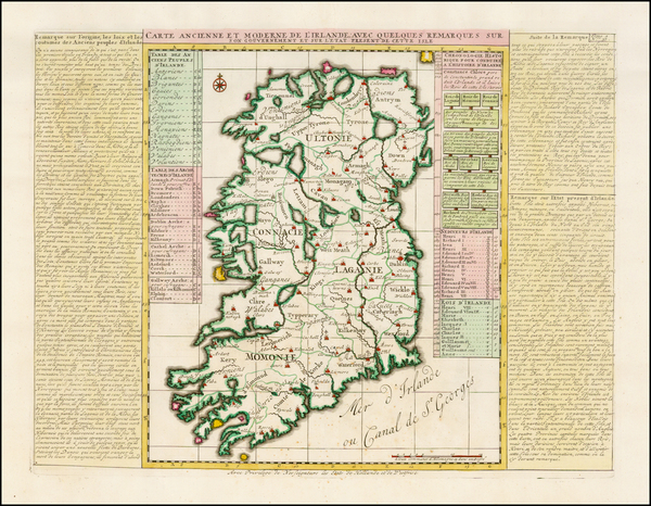 26-Ireland Map By Henri Chatelain