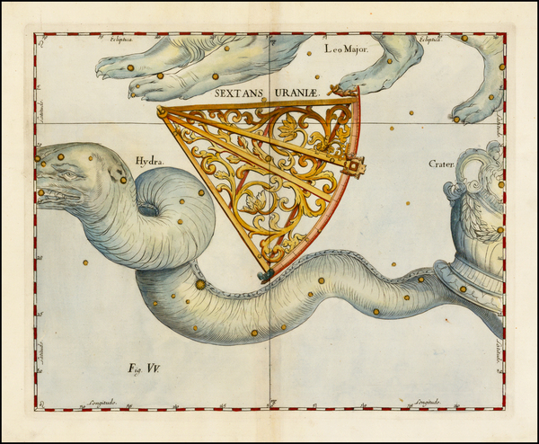 57-Celestial Maps Map By Johannes Hevelius