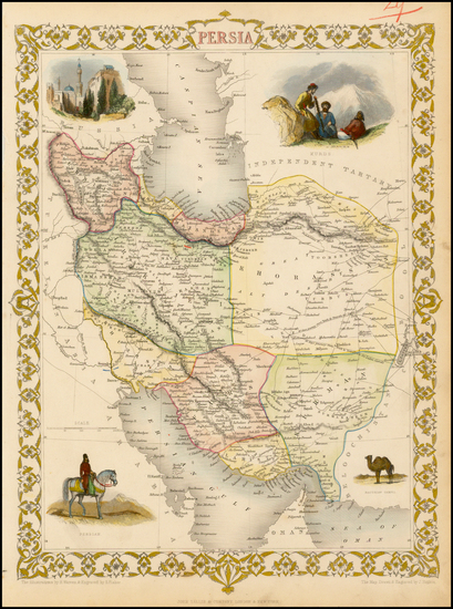 43-Central Asia & Caucasus and Middle East Map By John Tallis