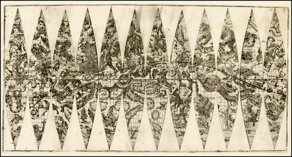 100-Celestial Maps Map By Vincenzo Maria Coronelli