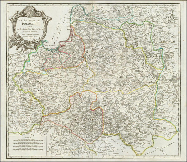 41-Poland Map By Gilles Robert de Vaugondy