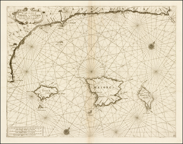 86-Spain and Balearic Islands Map By Vincenzo Maria Coronelli