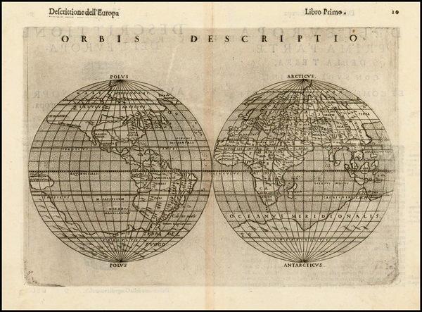 92-World Map By Girolamo Ruscelli