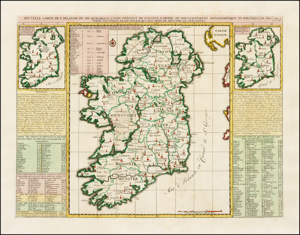 58-Ireland Map By Henri Chatelain