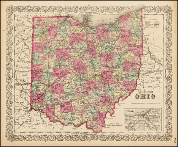 40-Midwest Map By G.W.  & C.B. Colton