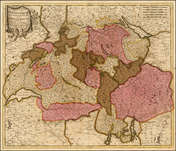 41-Switzerland Map By Gerard Valk