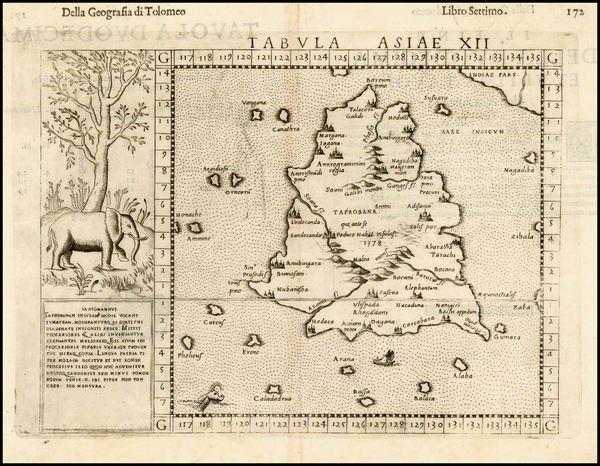 80-India and Other Islands Map By Girolamo Ruscelli