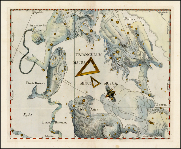 43-Celestial Maps Map By Johannes Hevelius