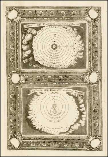 95-Celestial Maps Map By Vincenzo Maria Coronelli