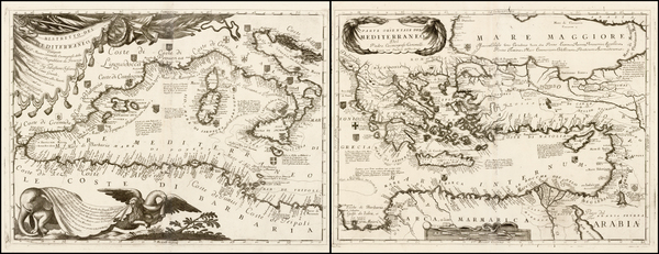 78-Italy, Mediterranean, Turkey & Asia Minor, Balearic Islands and Greece Map By Vincenzo Mari