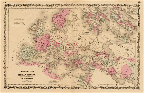 55-Europe, Europe, Balkans and Mediterranean Map By Benjamin P Ward  &  Alvin Jewett Johnson