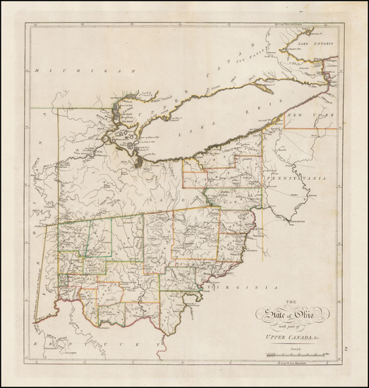 69-Midwest and Ohio Map By Mathew Carey