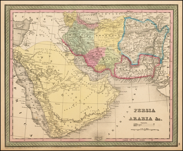 4-Central Asia & Caucasus and Middle East Map By Thomas, Cowperthwait & Co.