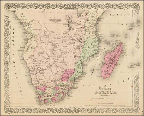 29-South Africa Map By G.W.  & C.B. Colton