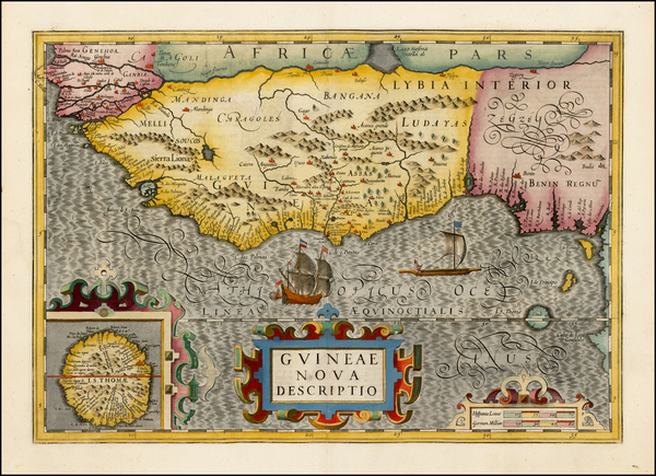 3-West Africa Map By Jodocus Hondius