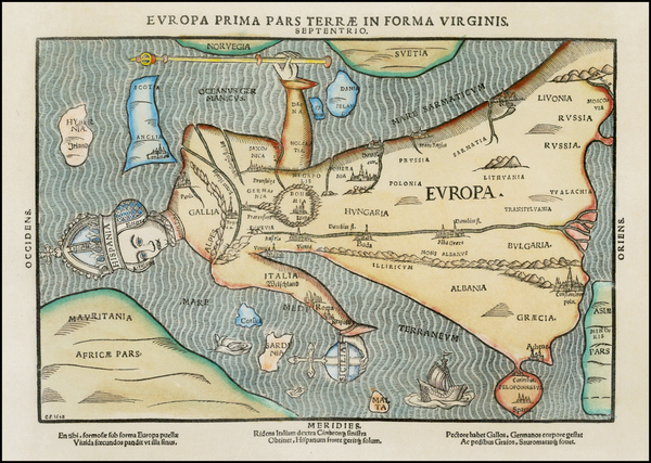 63-Europe and Europe Map By Heinrich Bunting