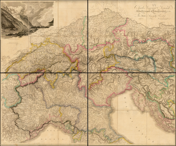 42-Italy and Northern Italy Map By Aaron Arrowsmith