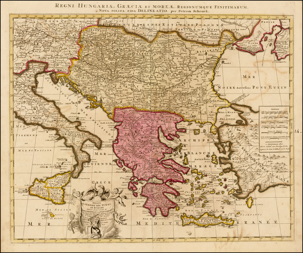 21-Romania, Balkans, Italy, Turkey and Greece Map By Peter Schenk