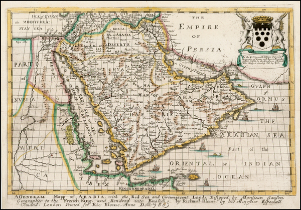 25-Middle East Map By Richard Blome