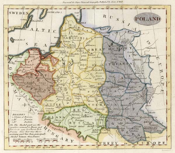 3-Europe, Poland and Baltic Countries Map By John Payne