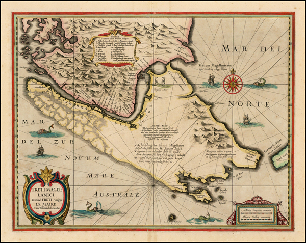 11-Polar Maps and South America Map By Henricus Hondius