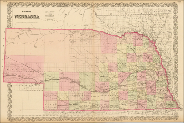 24-Midwest Map By G.W.  & C.B. Colton