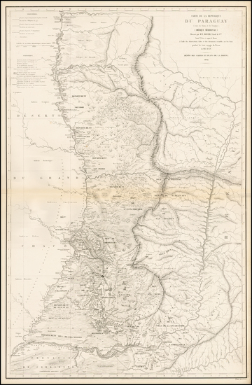 76-South America Map By Ernest Amédée Barthélemy Mouchez