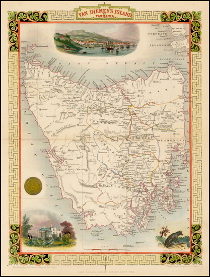 60-Australia Map By John Tallis